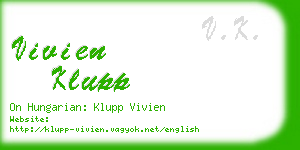 vivien klupp business card